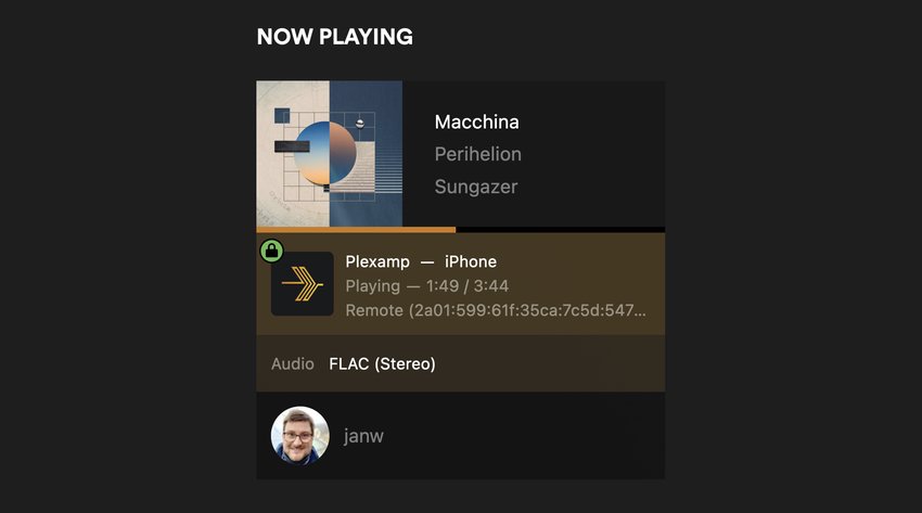The holy grail: Plex playing music to a remote IPv6 client via a secure connection
